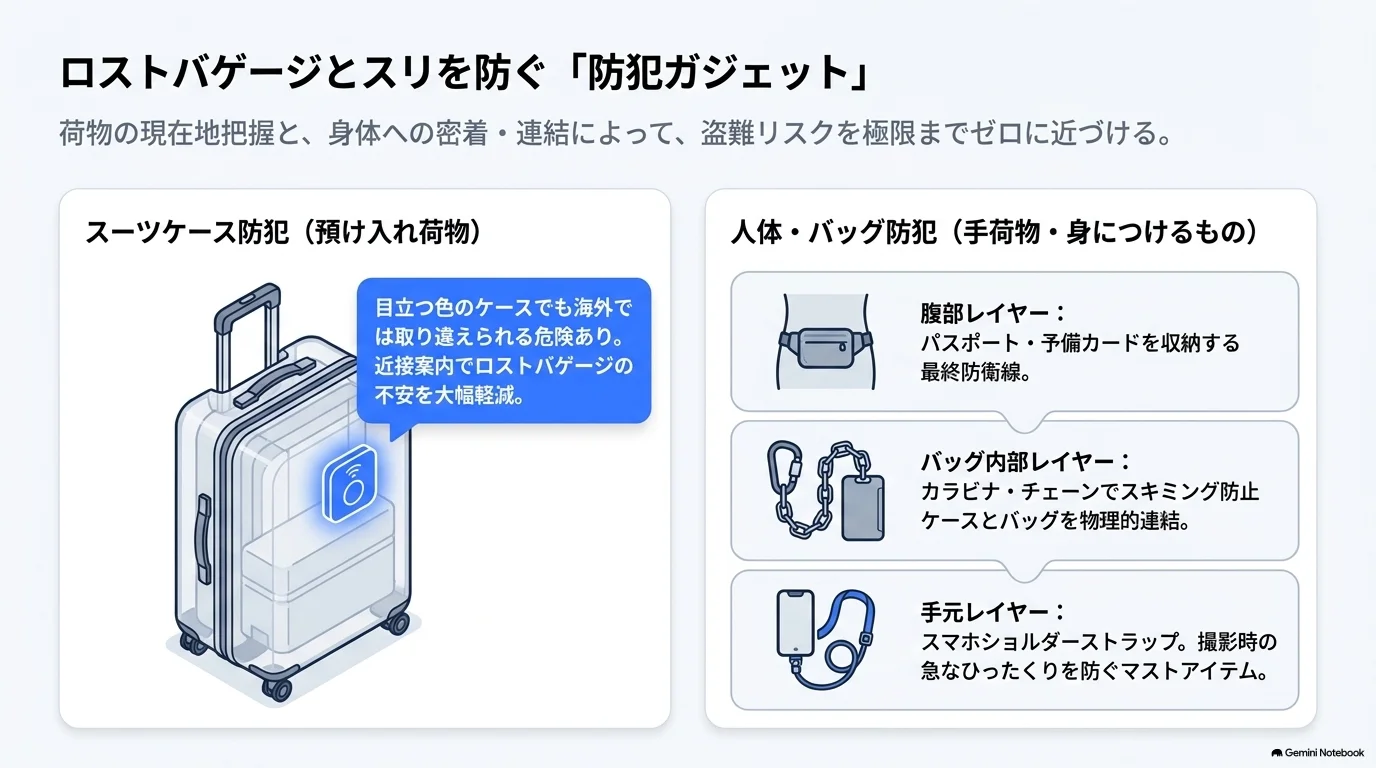ロストバゲージとスリを防ぐ防犯ガジェット ダイジェスト