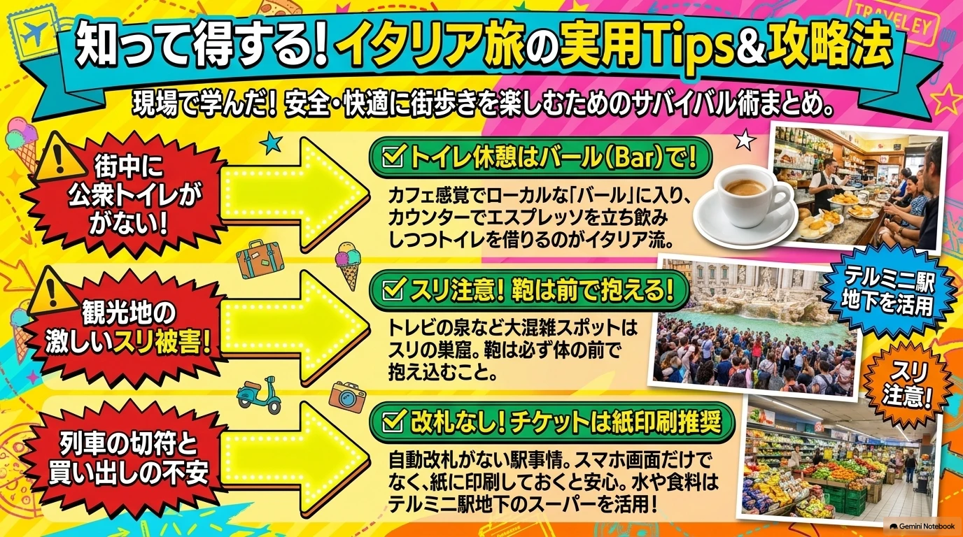 イタリア旅の実用Tips＆攻略法 スライドカード