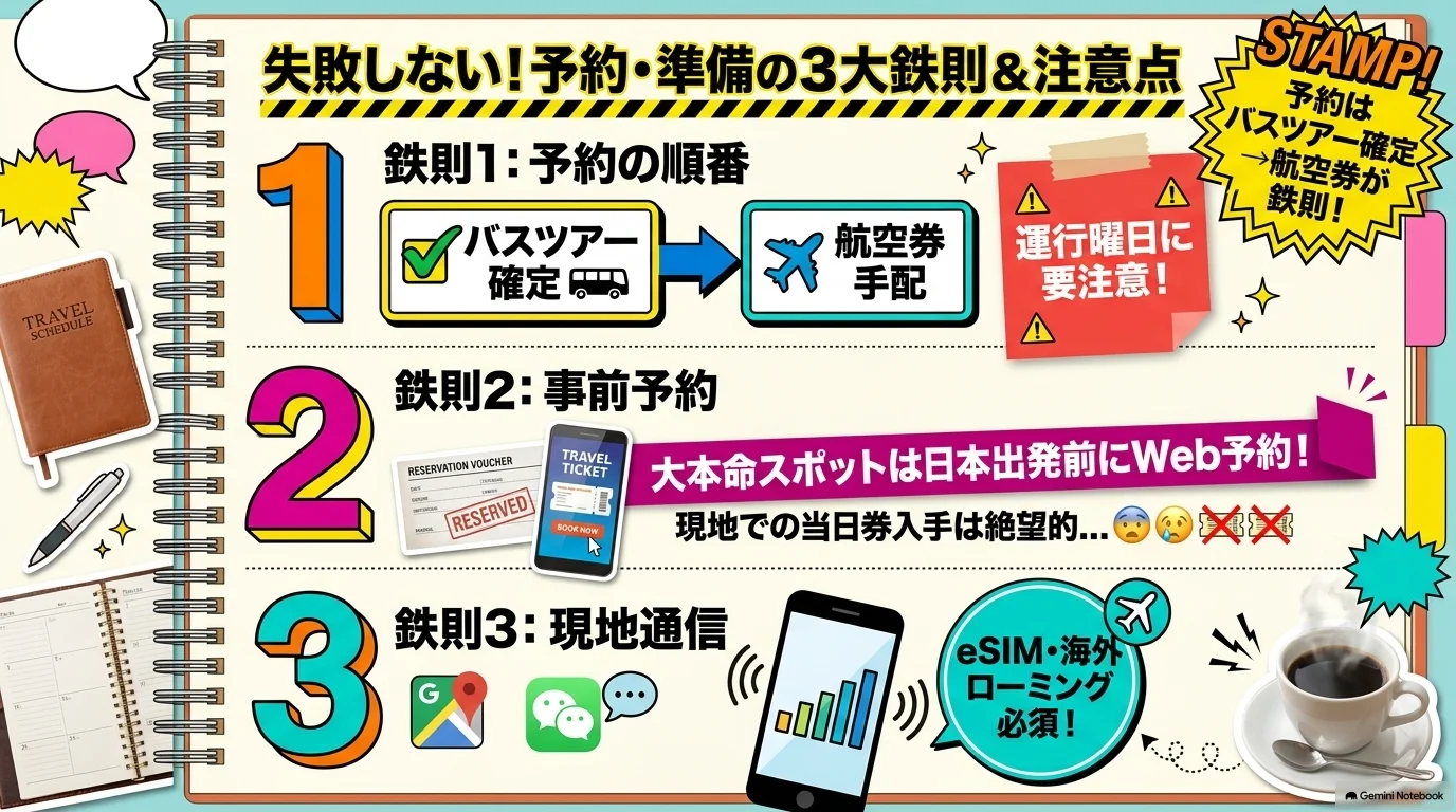 失敗しないための予約・準備の3大鉄則 ダイジェスト